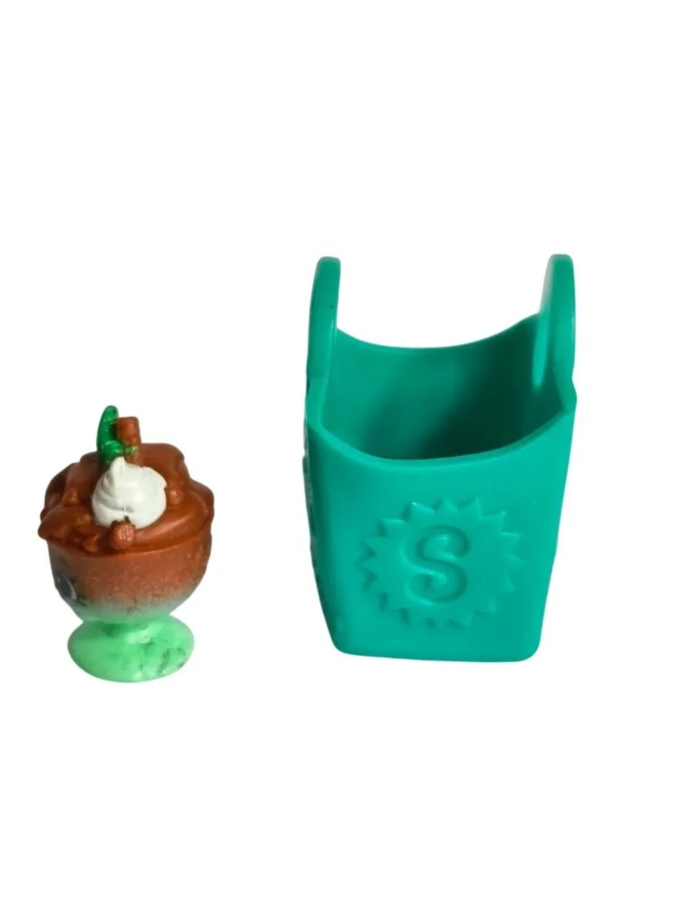 Shopkins Choc Mint Charlie #SHP-013 Rare Figure Season 6 Green Tote Bag HTF
